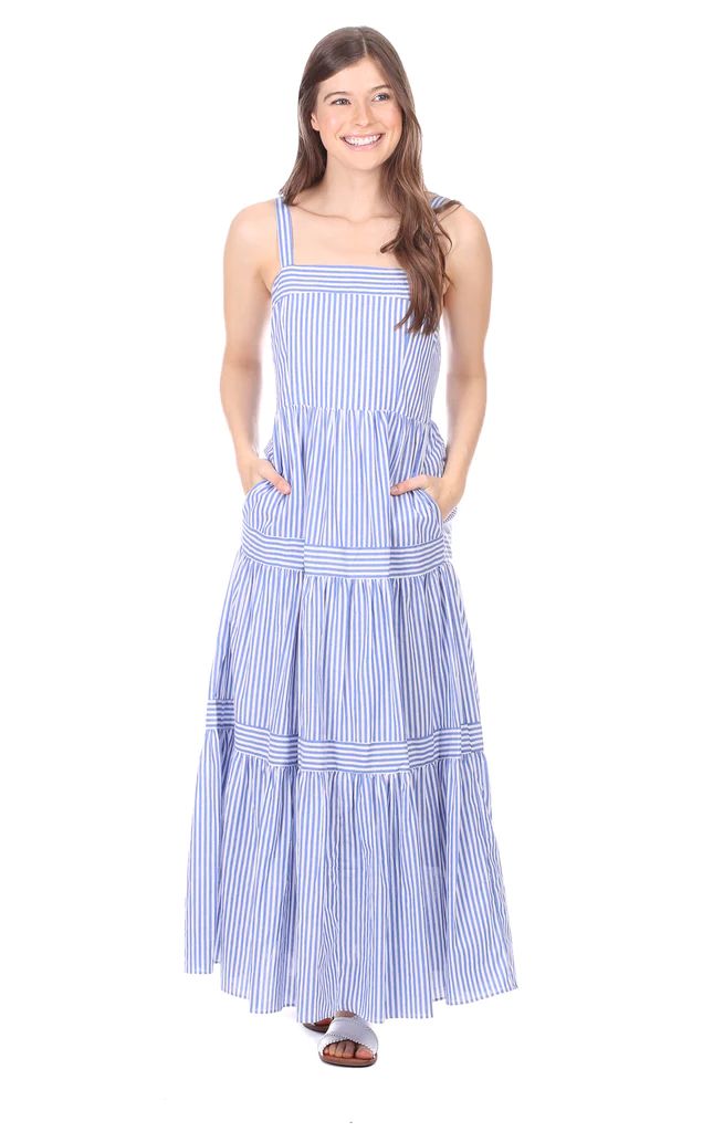 Mel Maxi in Royal Blue Stripe | Duffield Lane