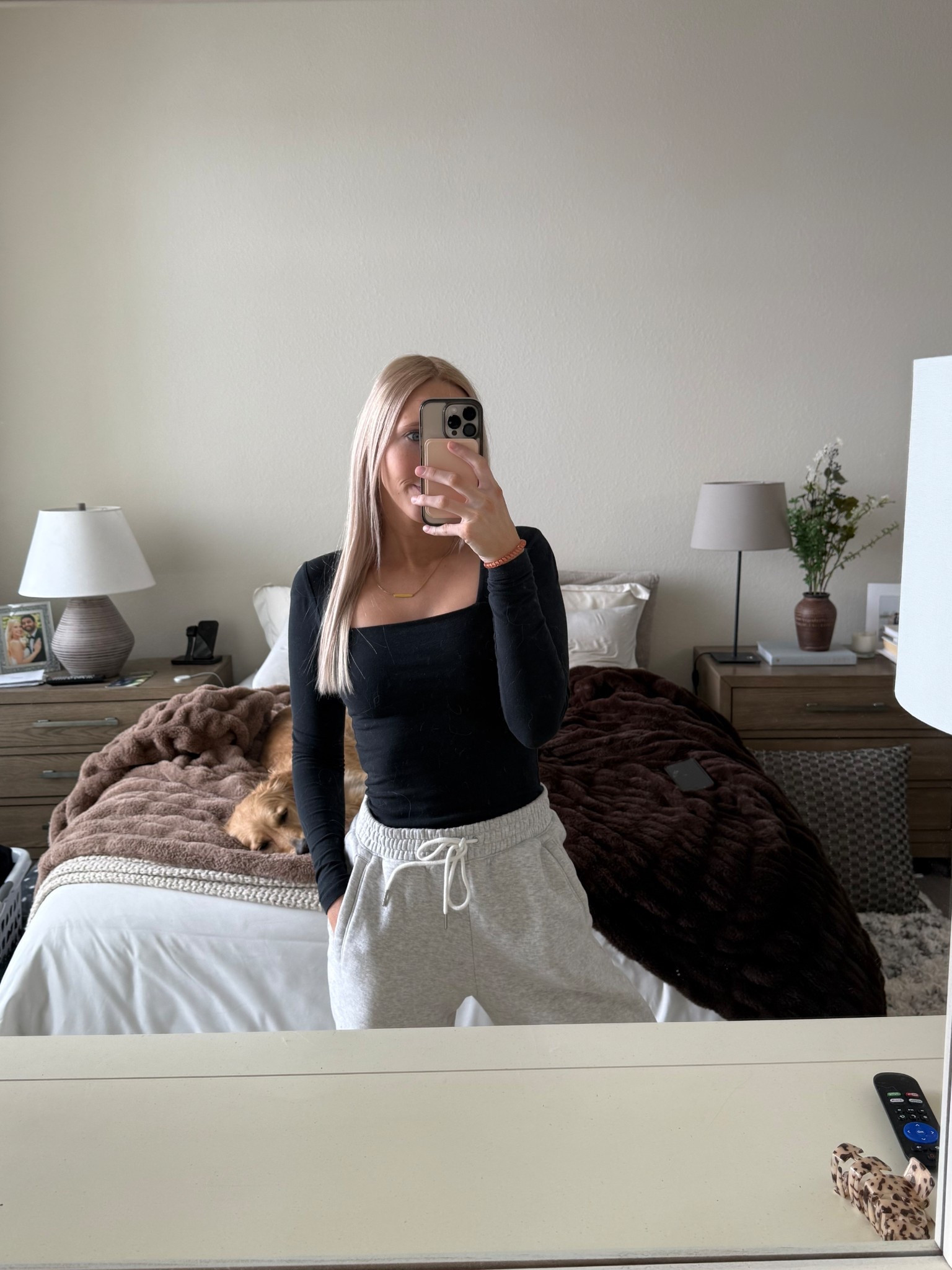 Grwm this morning working from home as a content creator 💕

I live in these grey sweatpants from Abercrombie! Sized up to a small for a baggy fit.

Black square neck bodysuit - size XS, originally from Abercrombie but Quince has a similar option!

Linking some of our bedroom decor below too!

Lounge outfit, comfy outfit, grwm outfit, cozy outfit idea, black bodysuit, Abercrombie outfit

#LTKdayinmylife #LTKmorningroutine #LTKgrwm