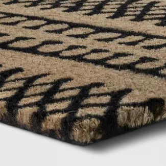 1'6"x2'6" Stripe Tufted Doormat Black - Project 62™ | Target