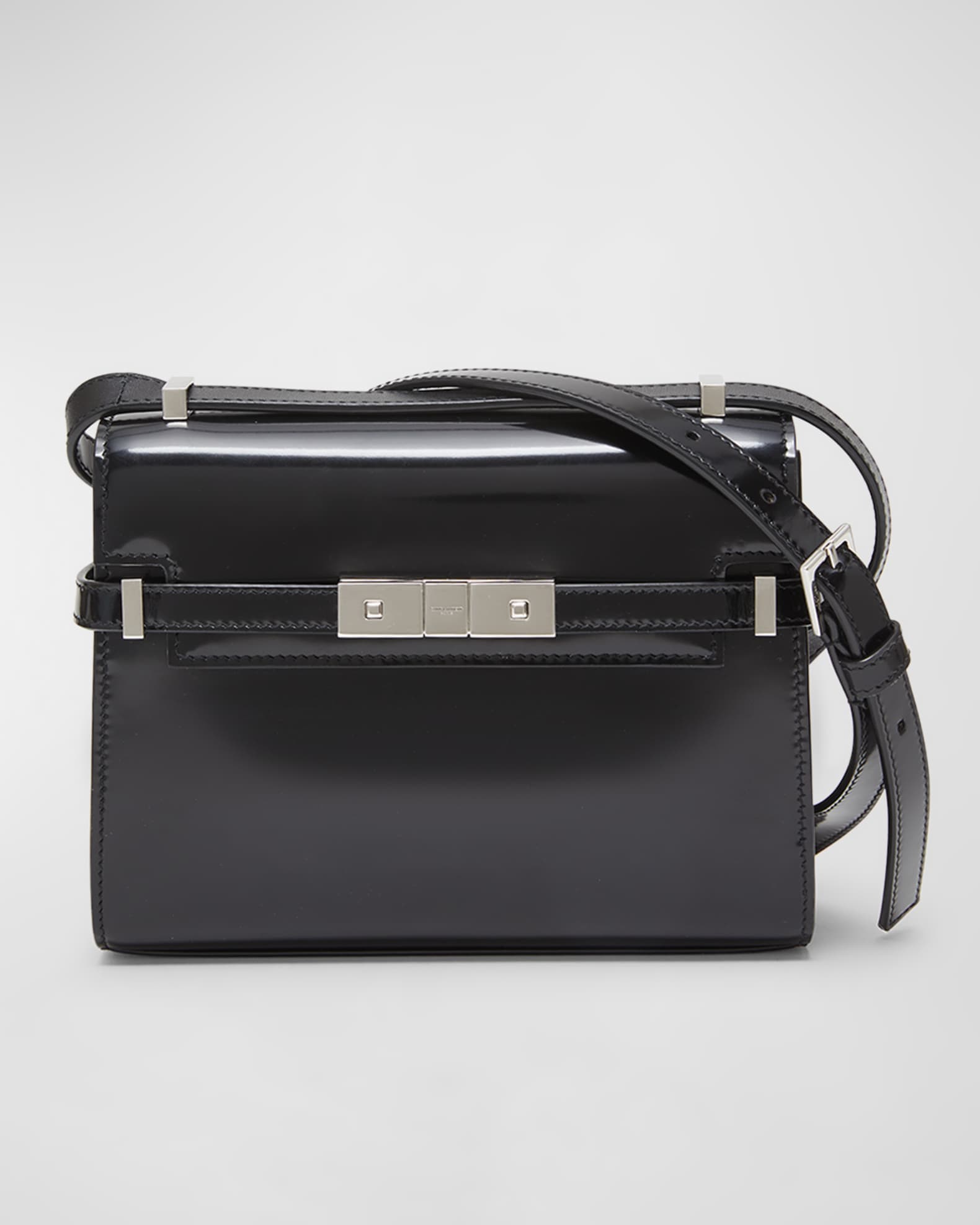 Manhattan Mini YSL Patent Shoulder Bag | Neiman Marcus