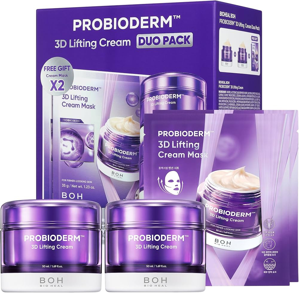 BIOHEAL BOH PROBIODERM™ 3D Lifting Cream Double Set + Cream Masks | Korean Anti-Aging Face Crea... | Amazon (US)