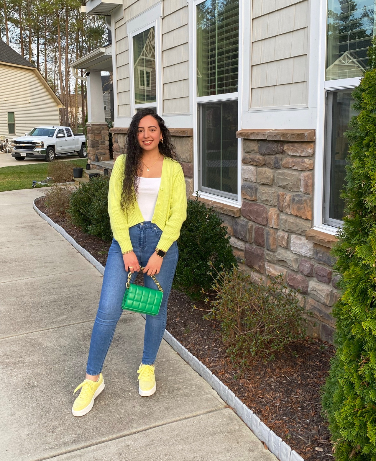When life gives you 🍋 wear a fun outfit 
.

Jewelry | Amazon fashion | Amazon storefront | LTK | How to pose | Curly hair | Long hair I Brown hair | Skincare | HM | HM×Me | Hollister | Hollister co | Hollister collective | Evry Jewels | Denim | Jeans | Green cardigan | Green sneakers | Gold jewelry I Bubble initial necklace

#LTKsalealert #LTKstyletip #LTKitbag