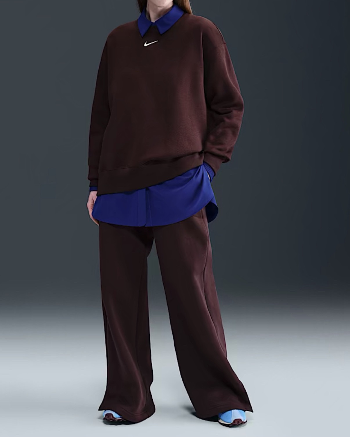 Nike Phoenix fleece set in burgundy 