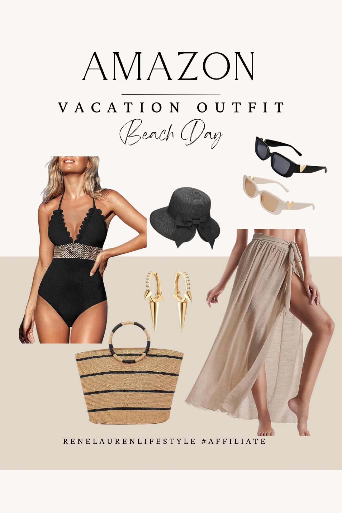 The perfect beach outfit for Vacation! All from Amazon 

Black bathing suit 
Amazon bathing suit 
Black sun hat 
Beach day 
Beach outfits 
Spring break outfits 
Resort wear  
Cover ups 
Pool day 
One piece bathing suits

#LTKSeasonal #LTKSwim #LTKTravel