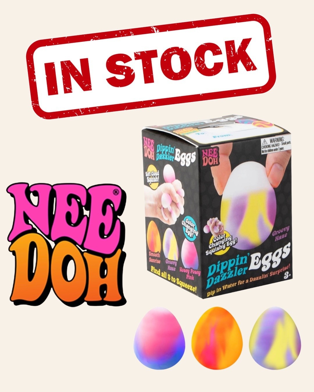 NEEDOH Eggs Restock!
In stock and such a cute Easter basket find for kids. These NeeDoh Dippin’ Dazzler Eggs are soft, squishy, color-changing, and just really fun for spring. Linked here before they sell out again.

#LTKKids #LTKSeasonal