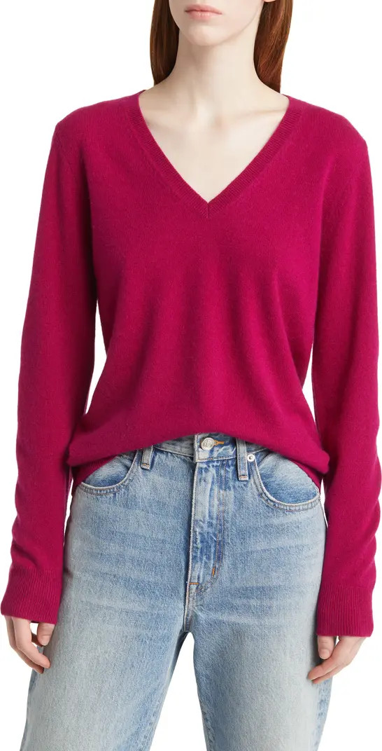 Nordstrom Cashmere V-Neck Sweater | Nordstrom | Nordstrom