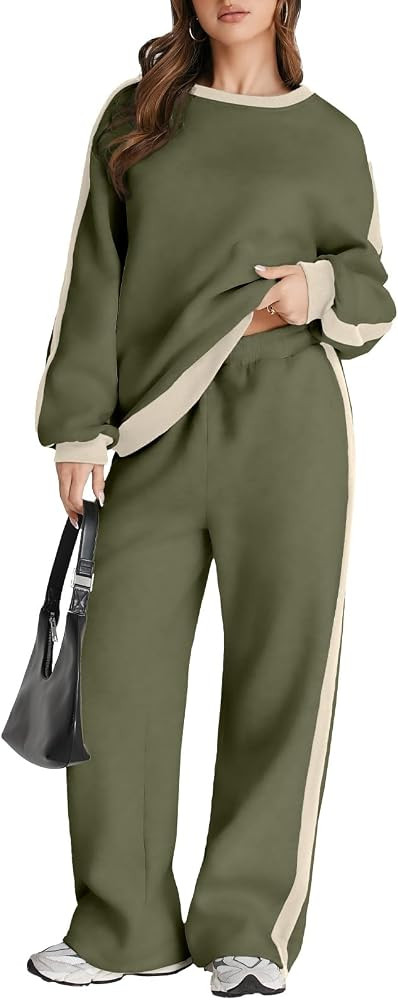 Herseas Womens Sweatsuits 2 Piece Outfits Fleece Lounge Sets Sweatshirts | Amazon (US)