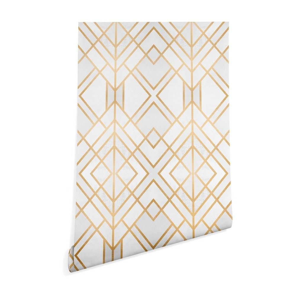 2"" x 4"" Elisabeth Fredriksson Golden Geo Wallpaper Yellow - Deny Designs | Target