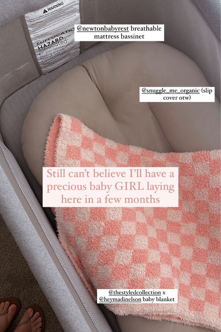 Newton bassinet 
Snuggle me organic lounger 
Baby blanket 
Checkered blanket 

#LTKbaby #LTKFind #LTKbump