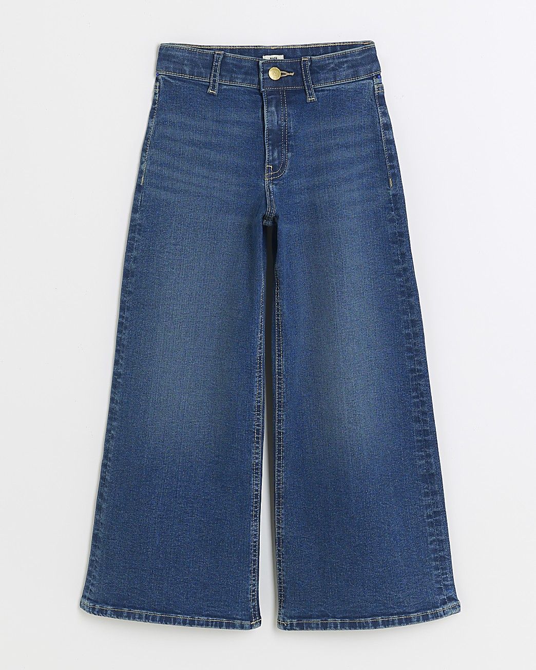Girls blue wide leg jeans | River Island (UK & IE)