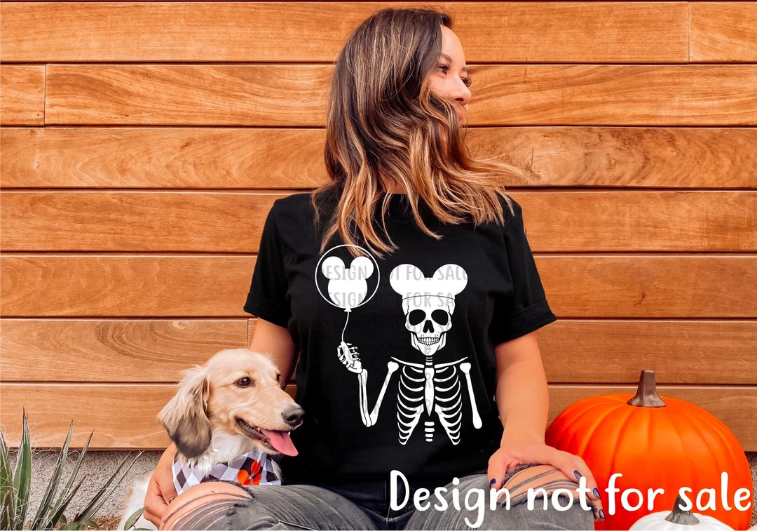 Skeleton With Ears Adult Unisex Tshirt ORIGINAL Skeleton - Etsy | Etsy (US)