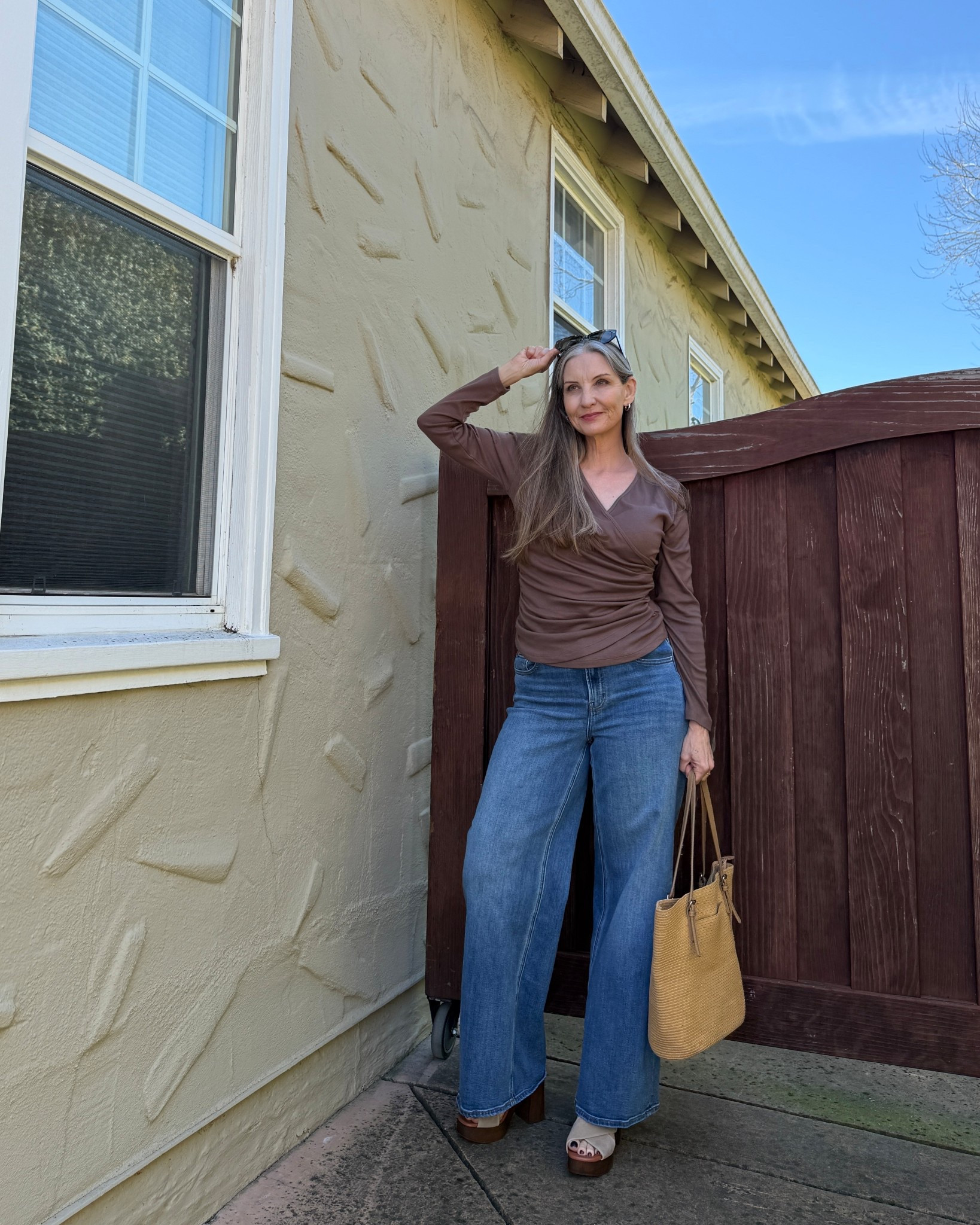 Affordable & flattering wrap top. #truetosize #amazonfind #wraptop #widelegjeans #ltkunder25

#LTKootd #LTKOver40 #LTKMidsize