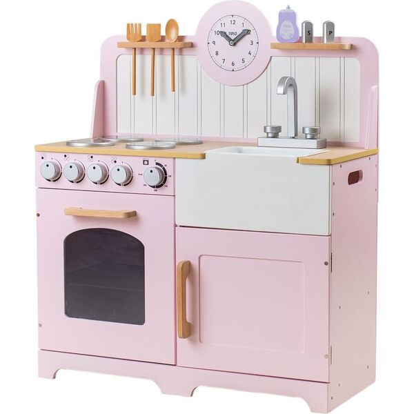 Country Kitchen, Pink - Bigjigs Toys Dollhouses & Accessories | Maisonette | Maisonette