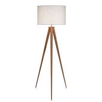 Versanora Roman 60.23-in White/Tan Tripod Floor Lamp | Lowe's