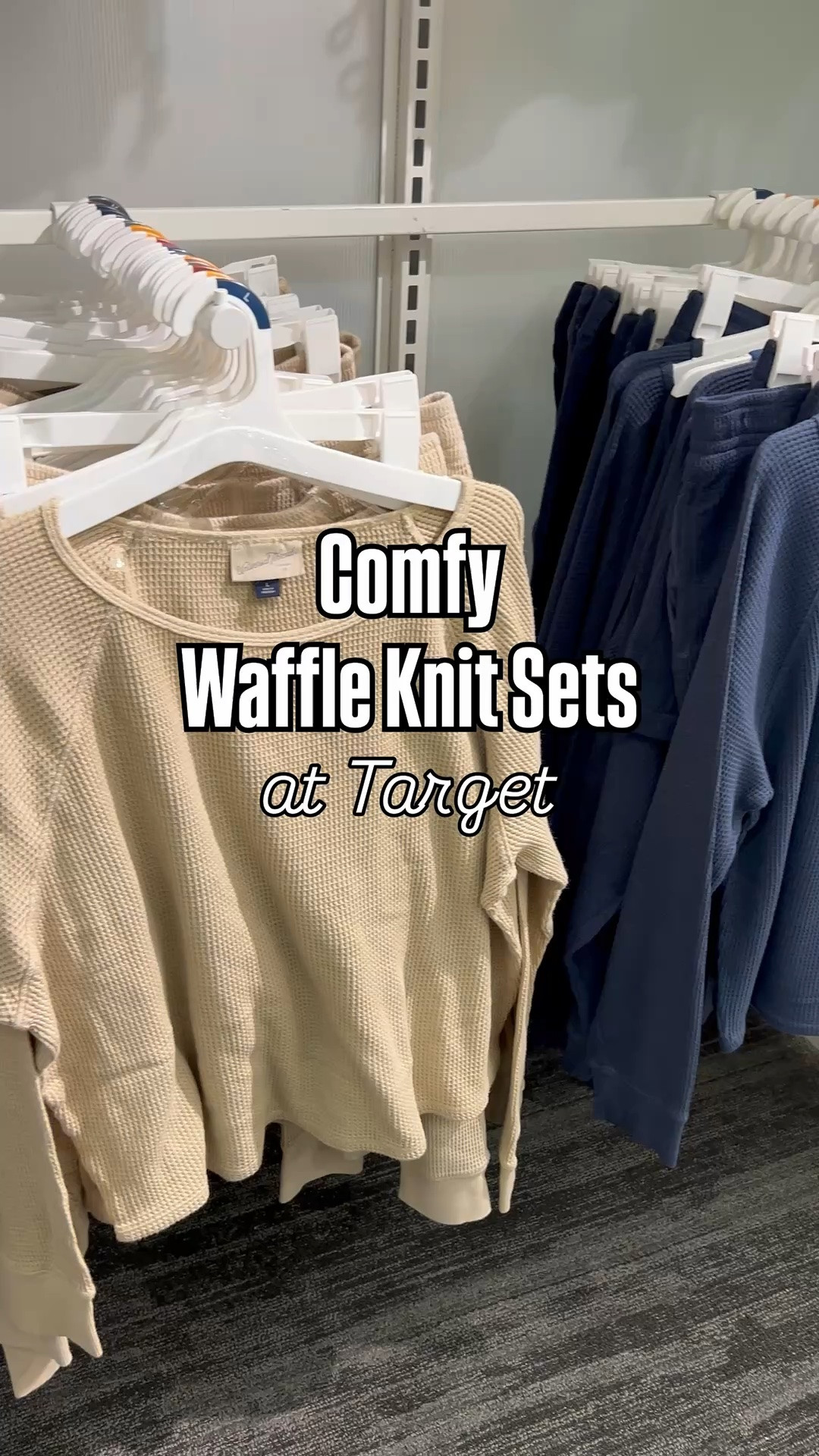 Comfy waffle knit sets at Target
