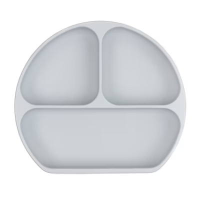 Bumkins Silicone Grip Dish - Gray | Target