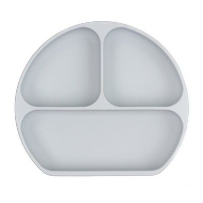 Bumkins Silicone Grip Dish - Gray | Target