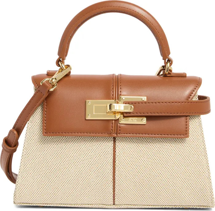 Elise Canvas & Faux Leather Top Handle Bag | Nordstrom