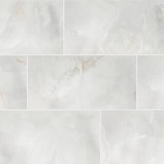 Daltile Kemperstone Onyx Gray Polished 12 in. x 24 in. Glazed Porcelain Stone Look Floor and Wall... | The Home Depot