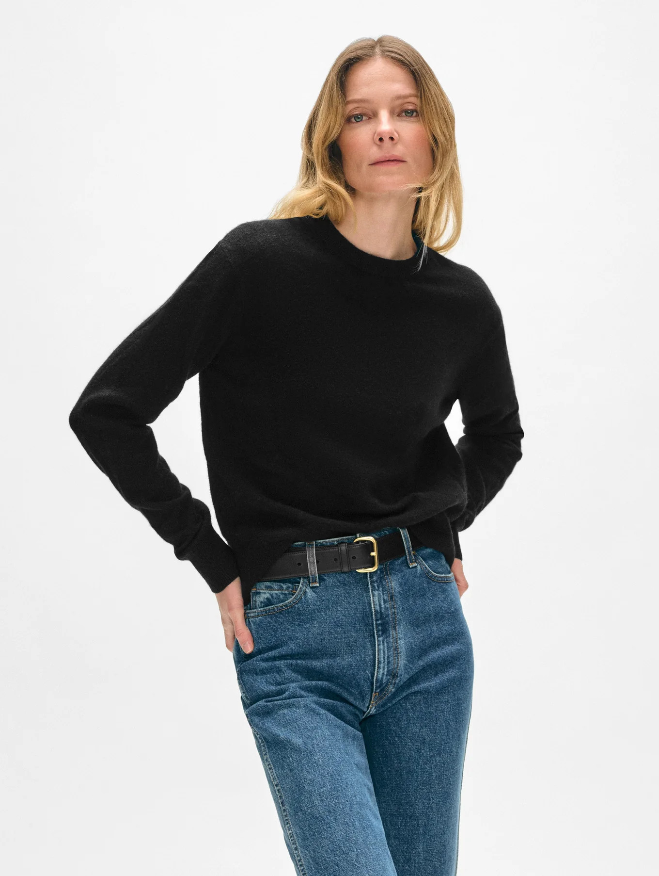 Cashmere Crewneck | White and Warren
