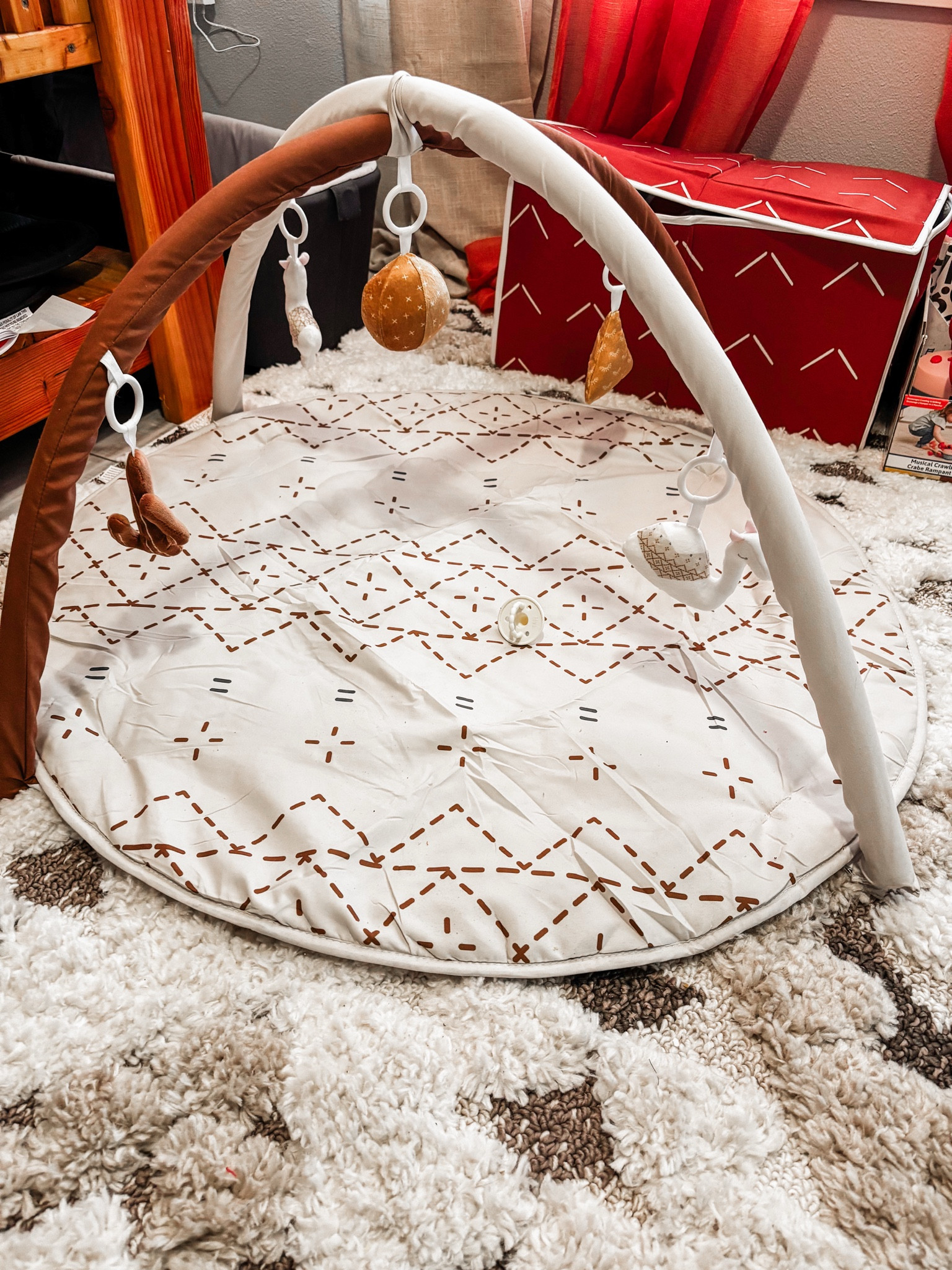 This boho playmat is so cute!