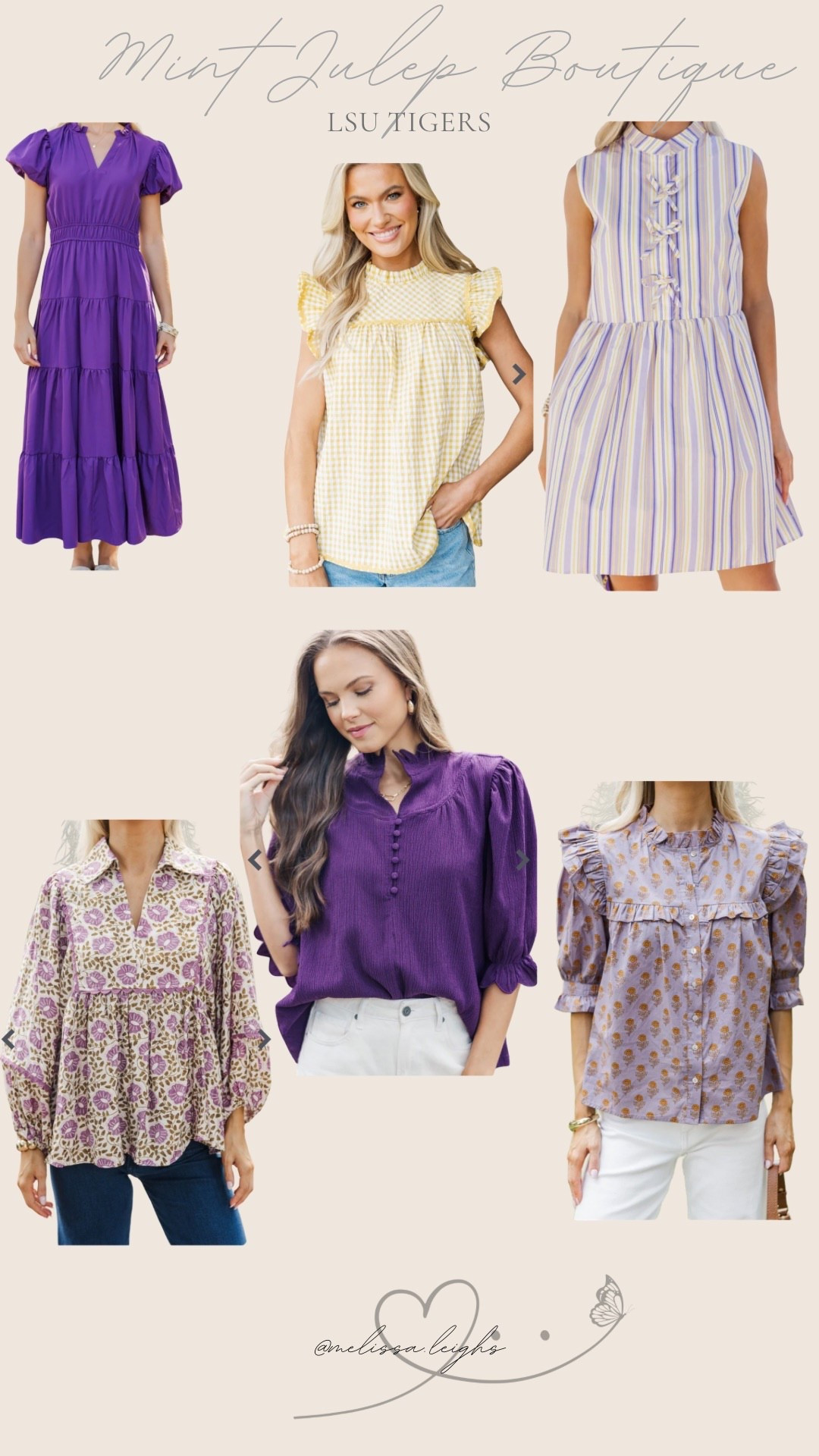 Mint julep boutique - lsu game day outfits

College outfit, college football outfit, football game, school spirit, casual style, fall outfit, summer outfit, affordable outfit, outfit inspo, ootd, game Day Outfit, boutique finds, small business finds, girly outfit, SEC outfit 

#LTKSeasonal #LTKFindsUnder100 #LTKStyleTip