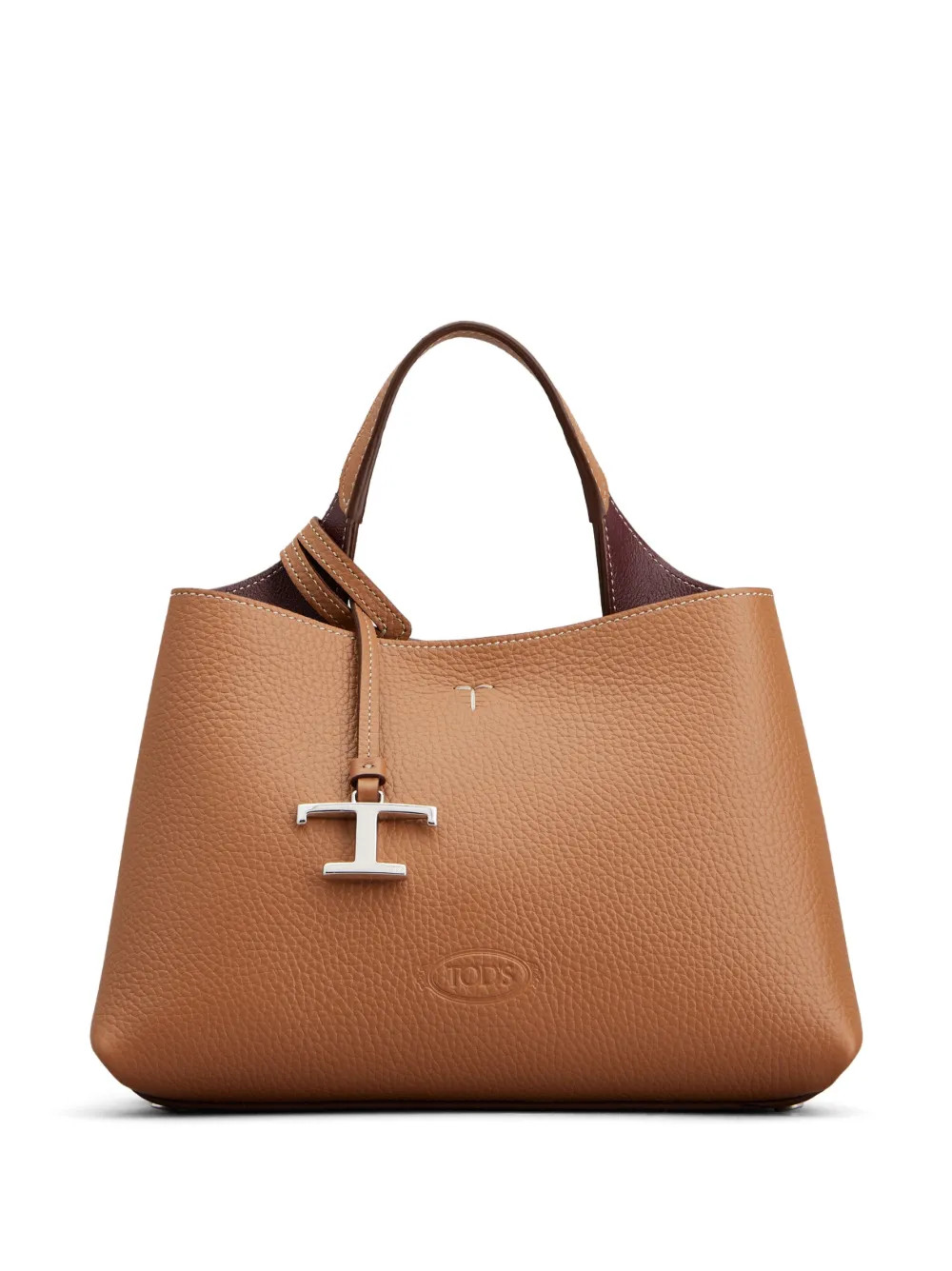 Tod's logo-pendant Leather Tote Bag | Brown | FARFETCH | Farfetch Global