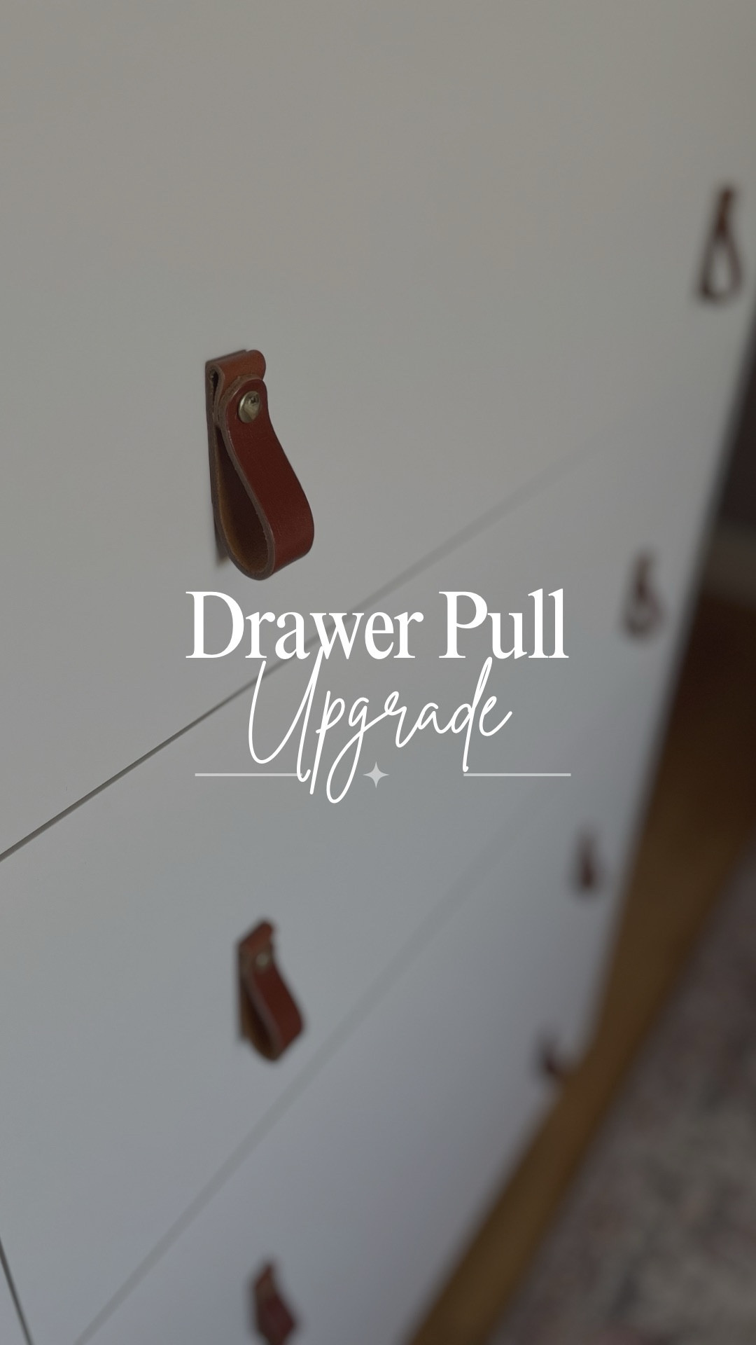 Upgrading this simple white dresser with leather strap drawer pulls. 

These drawer pulls cone in three size options. This is the medium size in color Brandy. 👍🏻

#LTKHome