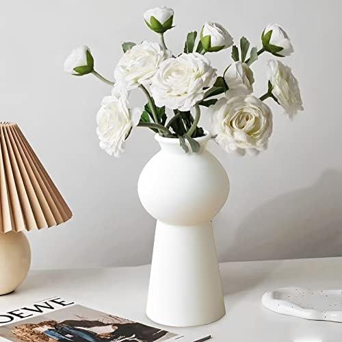 Amazon.com: Vases for Decor Ceramic Flower Vase Room Decor Modern Rustic Home Decor Cute Small Va... | Amazon (US)