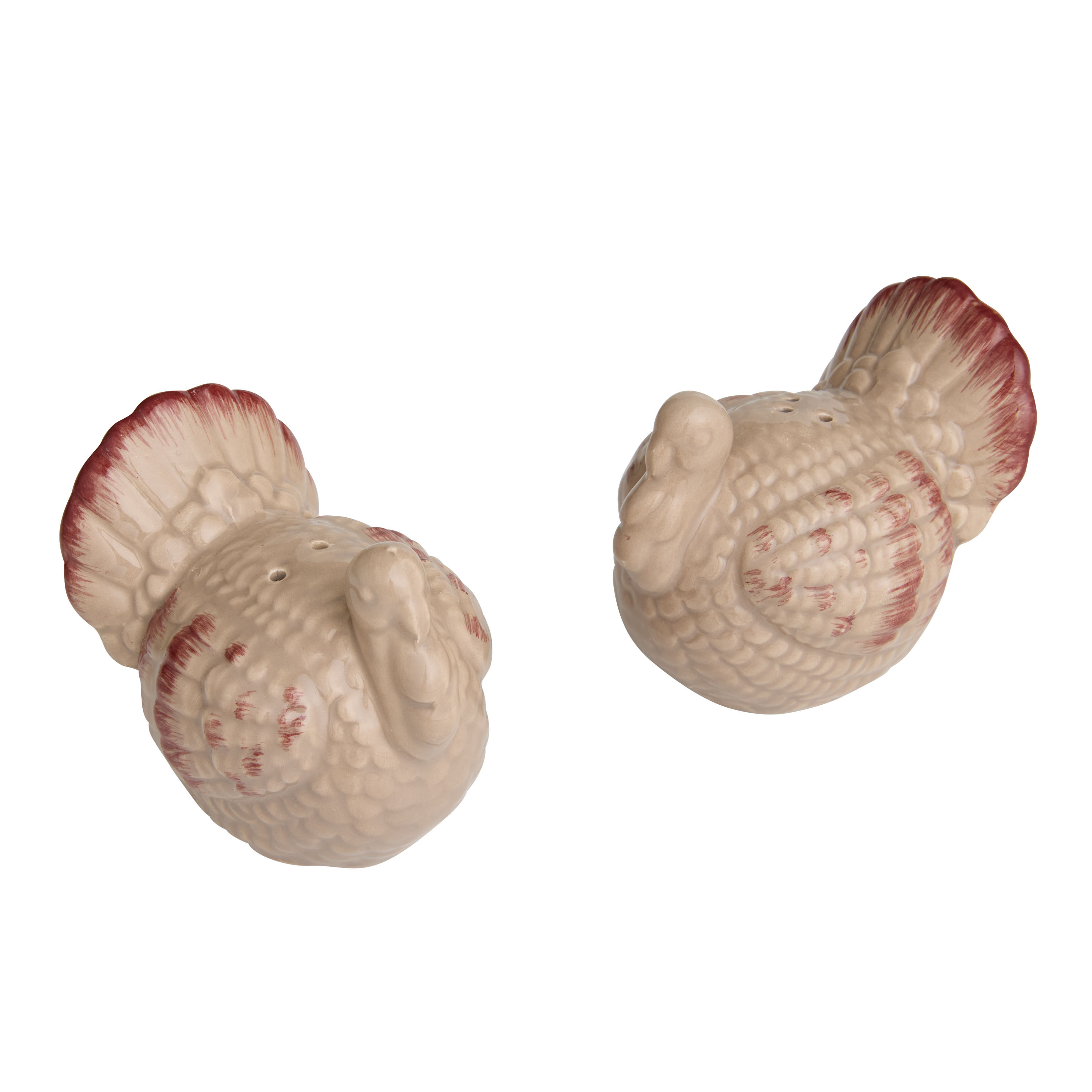 Gray Ceramic Turkey Figural Salt and Pepper Shaker Set | World Market