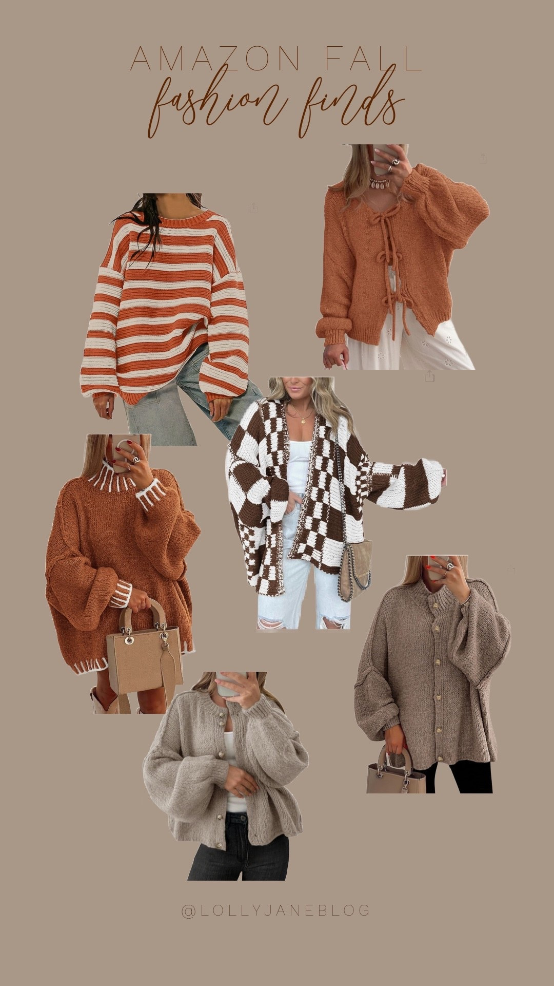 Fall is right around the corner, and Amazon is already delivering the cutest oversized sweaters and cardigans 🍂 From soft neutrals to warm orange tones, these cozy layers are giving major autumn vibes. I’m especially loving the fun checkered prints and classic stripes—perfect for pairing with jeans, boots, and a crisp latte in hand. If you're building your fall wardrobe, start here. 🤎🧡

#AmazonFallFinds #CozySeason #FallFashion #CardiganCrush #OversizedSweaterVibes #AmazonStyle #LTKFall #CheckeredAndChic

#LTKBeauty #LTKStyleTip #LTKSeasonal