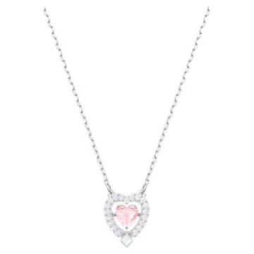 Swarovski Sparkling Dance Heart Necklace, Pink, Rhodium plated | Swarovski (US)