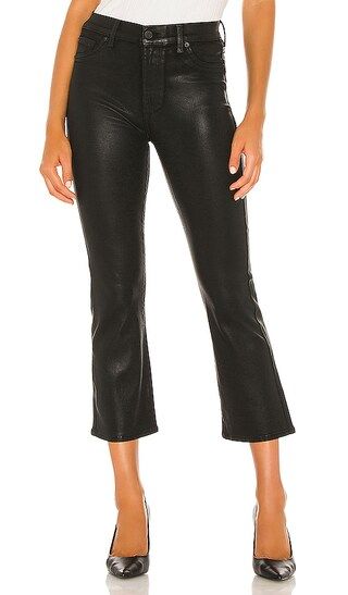 7 For All Mankind High Waisted Slim Kick Jean in Black. - size 29 (also in 26, 27, 30) | Revolve Clothing (Global)