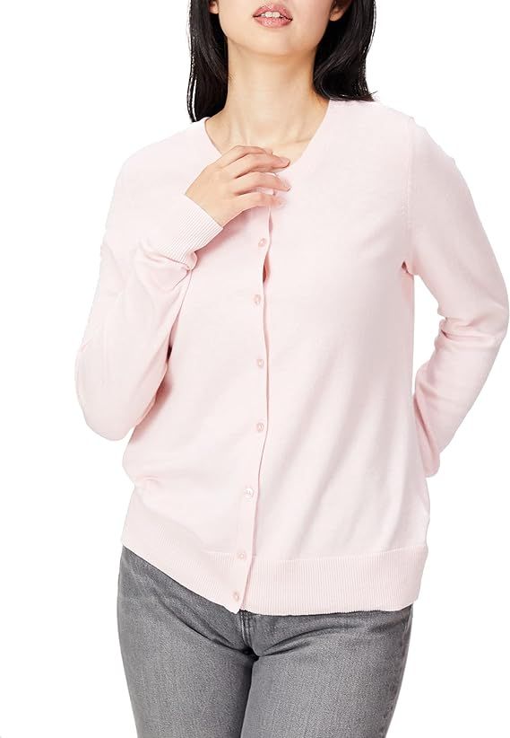 Amazon Essentials Women's Lightweight Crewneck Cardigan Sweater (Available in Plus Size) | Amazon (US)
