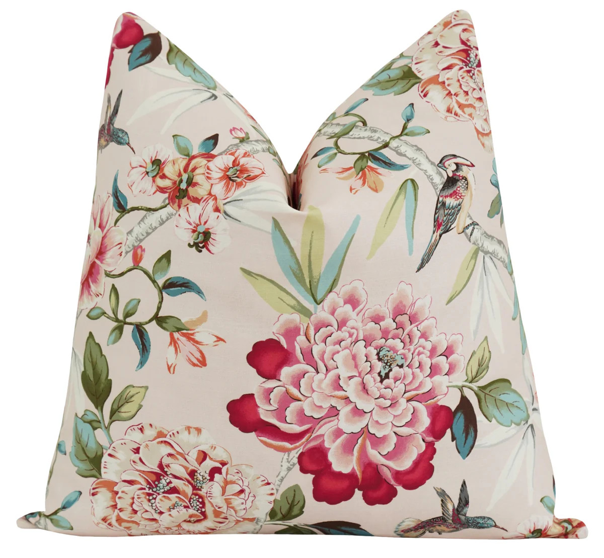Lutes Vintage Blush Floral Throw Pillow | Land of Pillows
