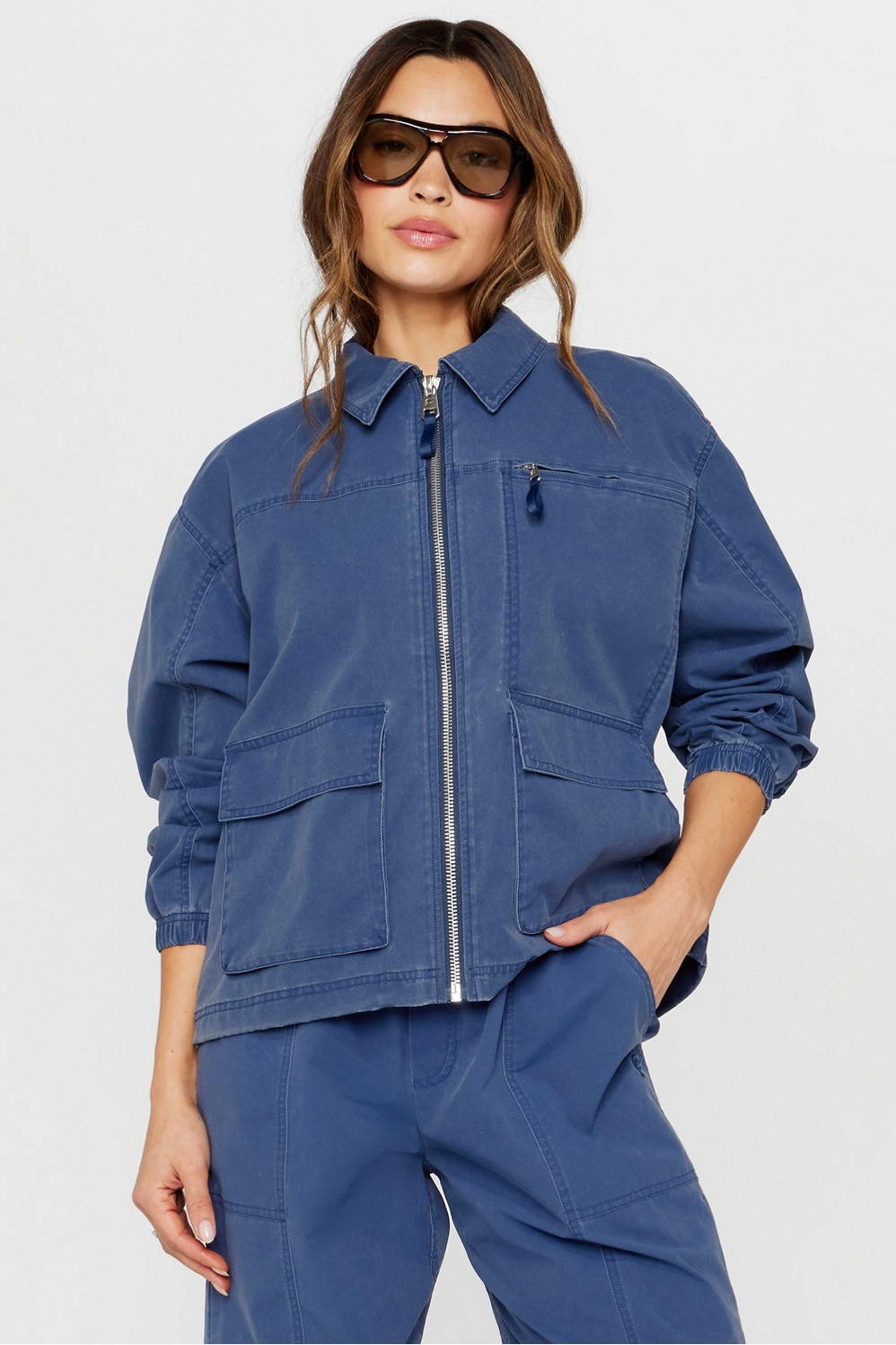 Utility Twill Cargo Jacket | Fabletics