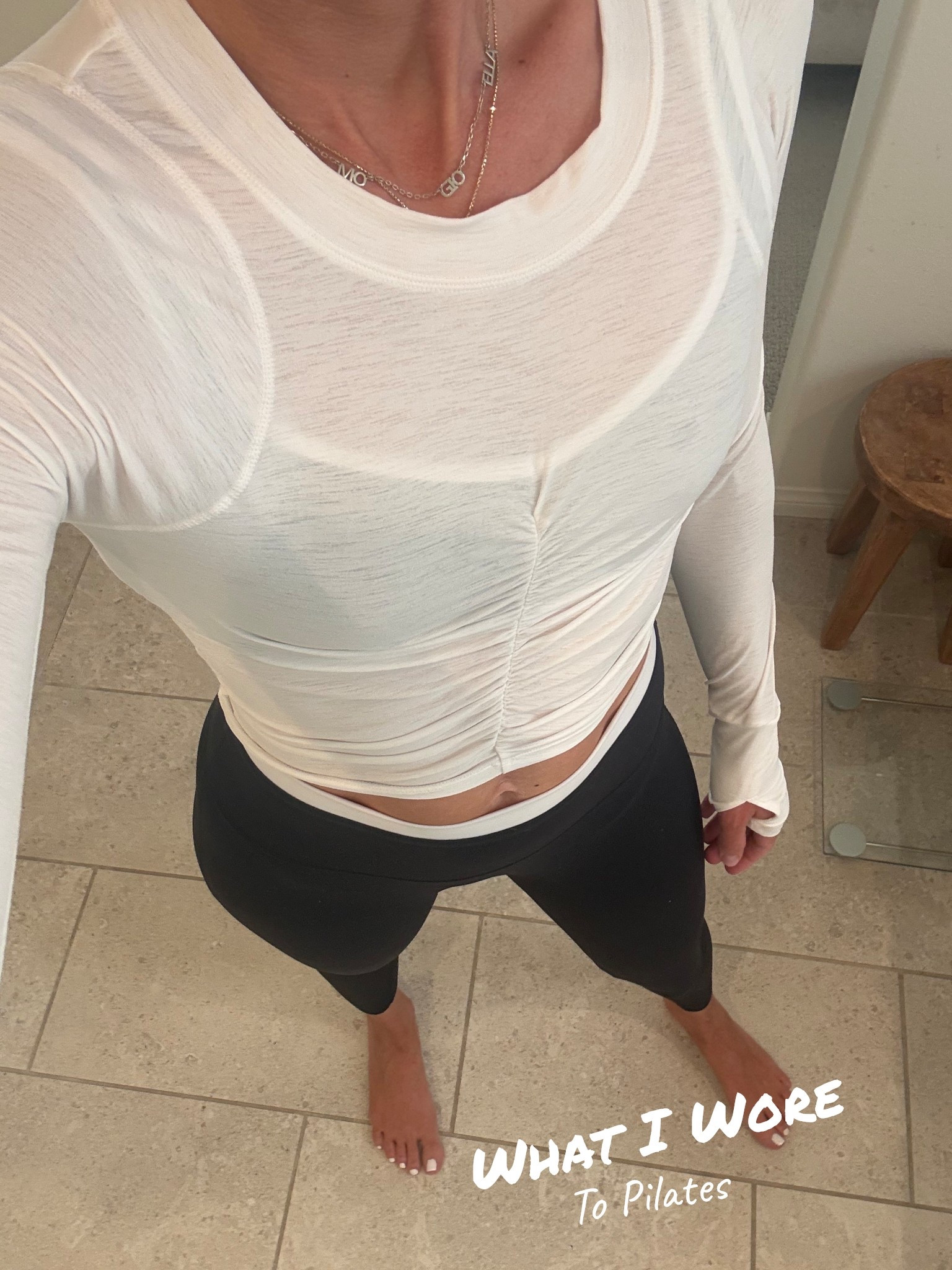 What I wore to pilates 🤍 This Free People top is so comfy! I love that it has the thumbholes and the ruched details. I’m wearing a size small. My set is from Abercrombie and currently on sale! 

Free People, Abercrombie & Fitch, pilates outfit, workout set, active set, athleisure, black leggings, ruched workout top

#LTKSaleAlert #LTKSpringSale #LTKActive