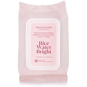 THE FACE SHOP X GLAMZILLA Rice Water Bright Cleansing Wipes On-the-Go Bundle for Face, Moisturizing, Infused with Rice Extract, Cleansing Facial Wipes, 25 Count (Pack of 3) | Amazon (US)