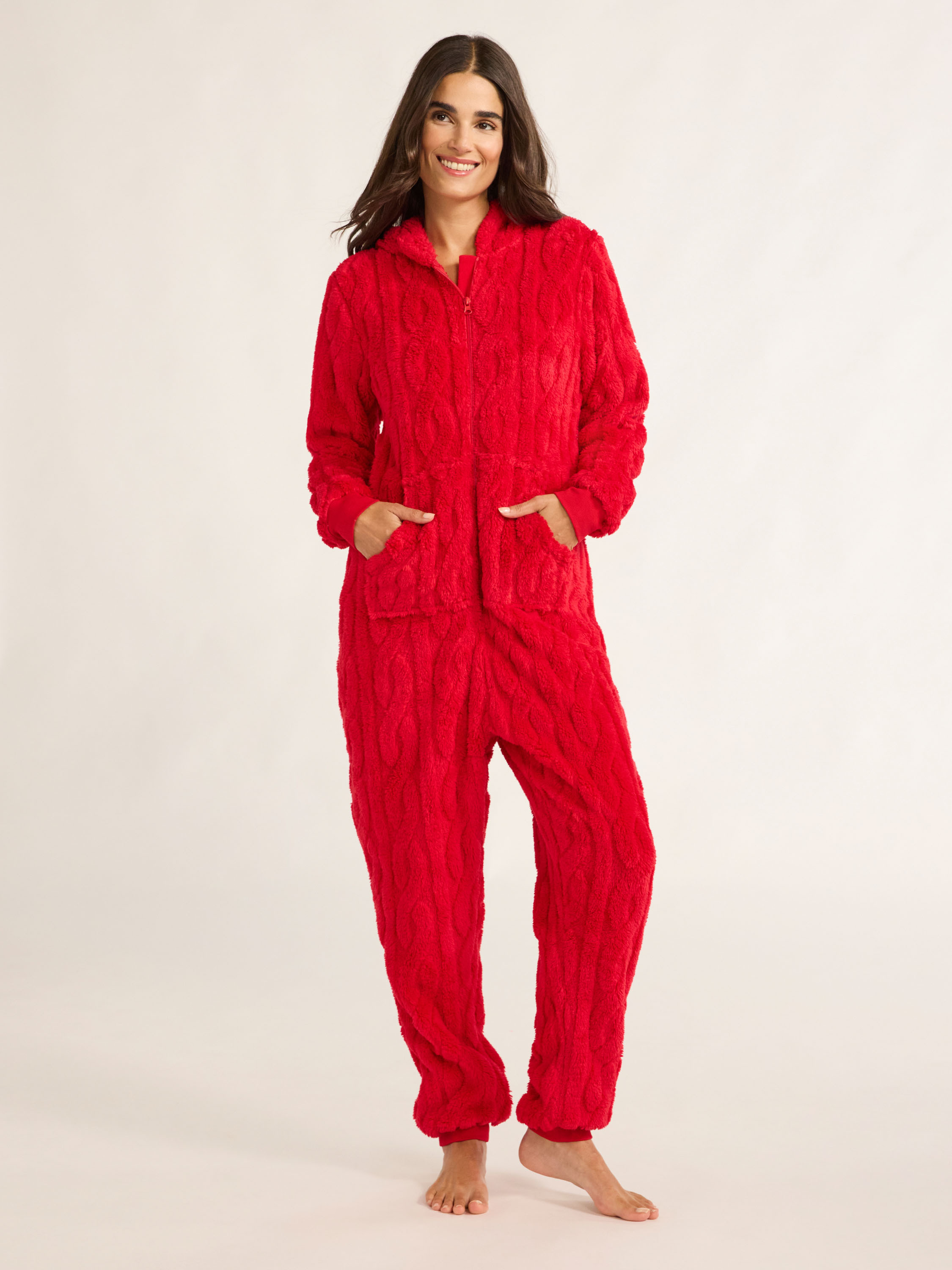 Joyspun Women's Hooded Jacquard Union Suit, Size XS- 3X | Walmart (US)