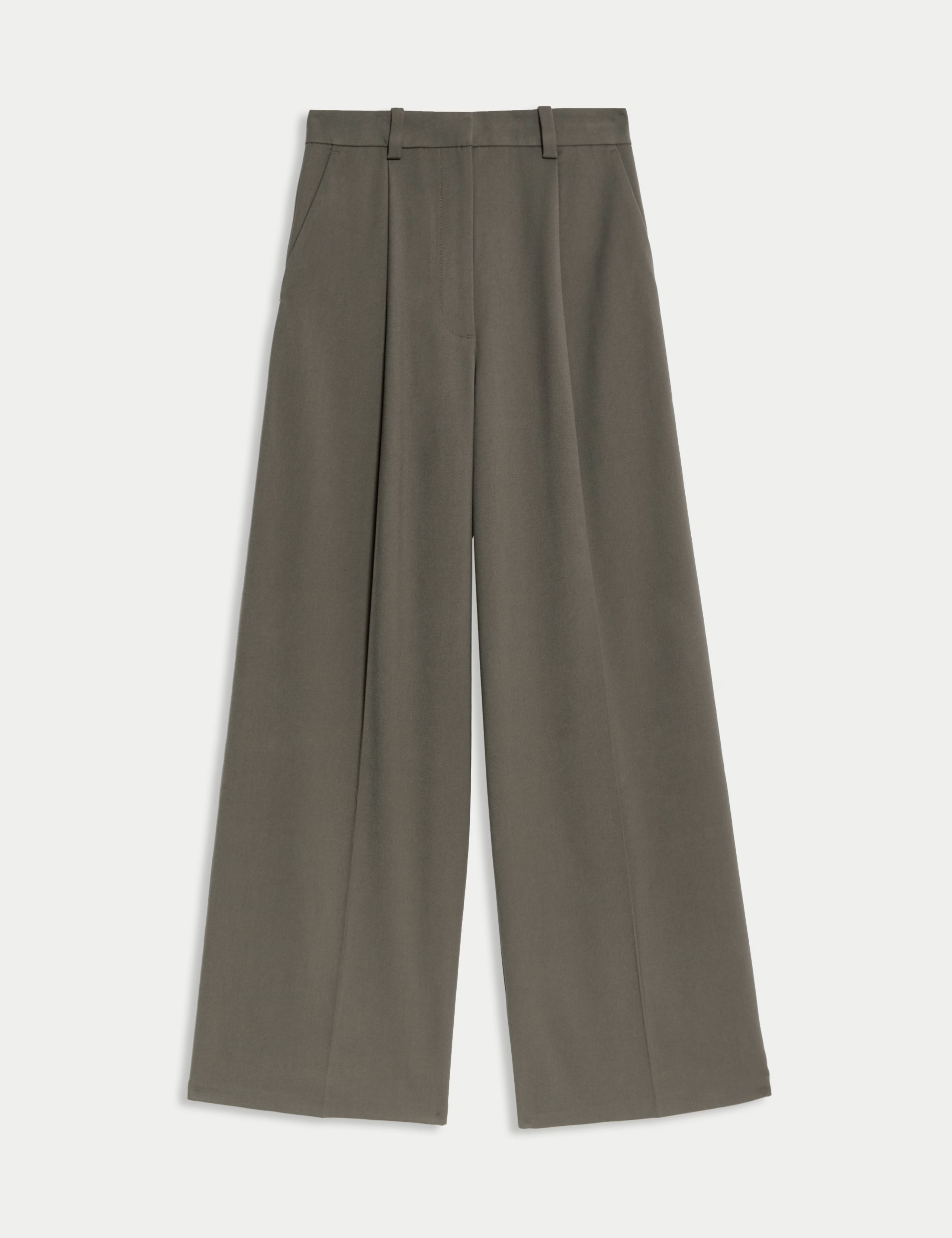 Pleated Wide Leg Trousers | M&S Collection | M&S | Marks & Spencer (UK)
