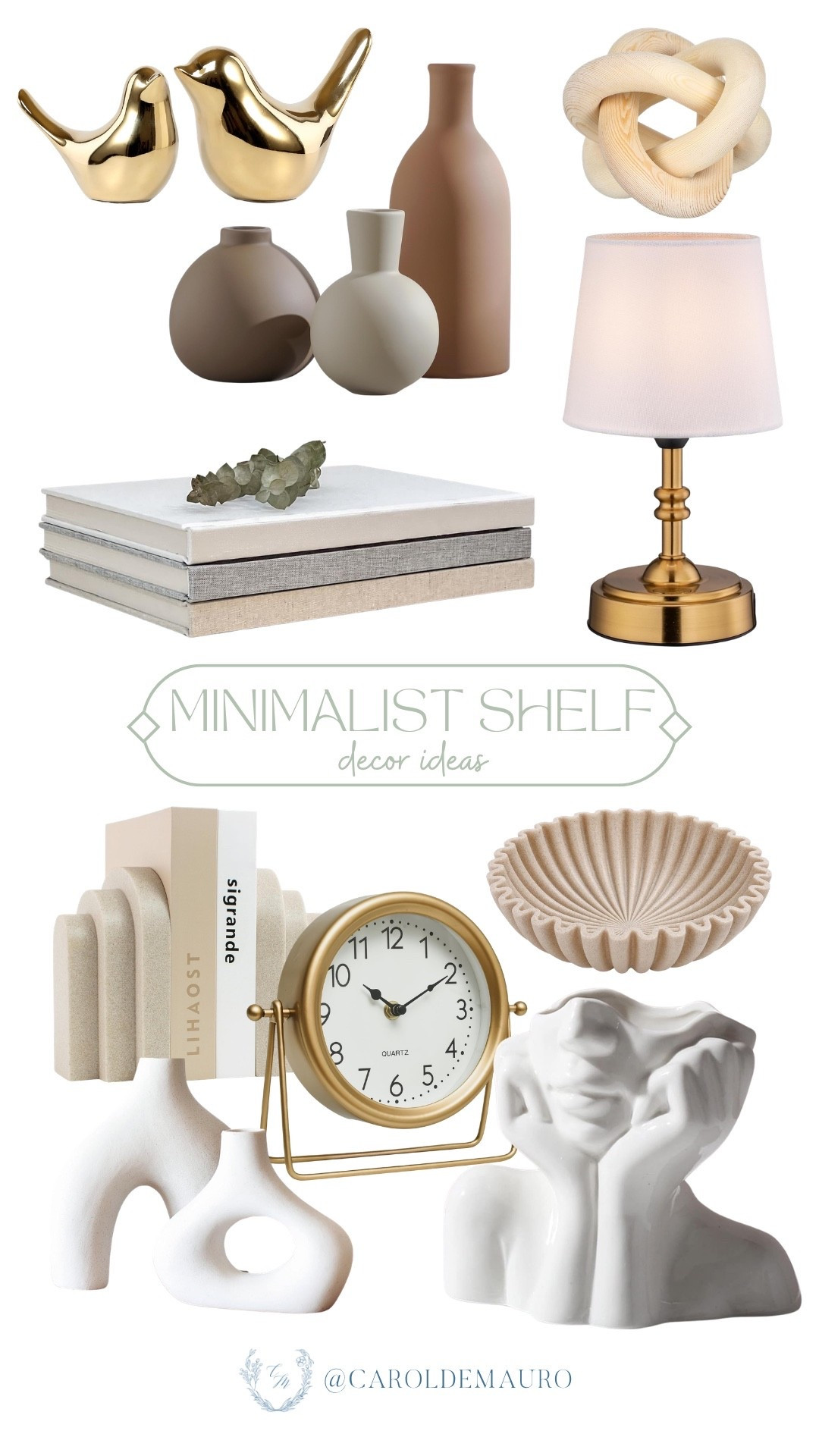 Give your shelf a much needed upgrade with these aesthetic decor pieces! Perfect for those who want that minimalist touch in their home.

amazon home, earthy tones, ceramic vases, neutral home, gold accents, interior design tips, shelf styling, affordable finds

#LTKSeasonal #LTKU #LTKHome