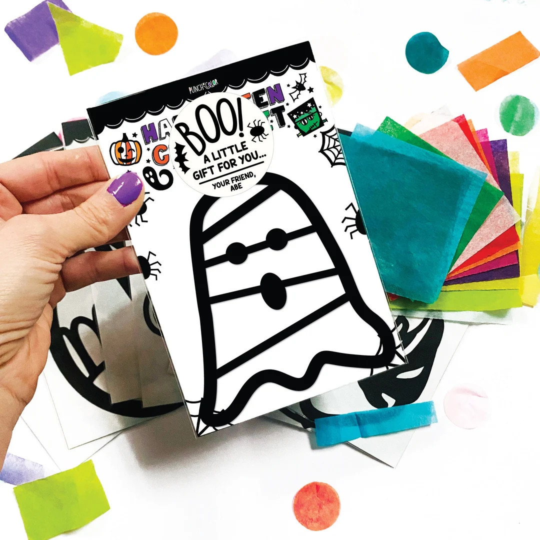 Ghost craft kits for kids, Halloween party favors, Boo basket gifts for toddler, Spooky basket to... | Etsy (US)