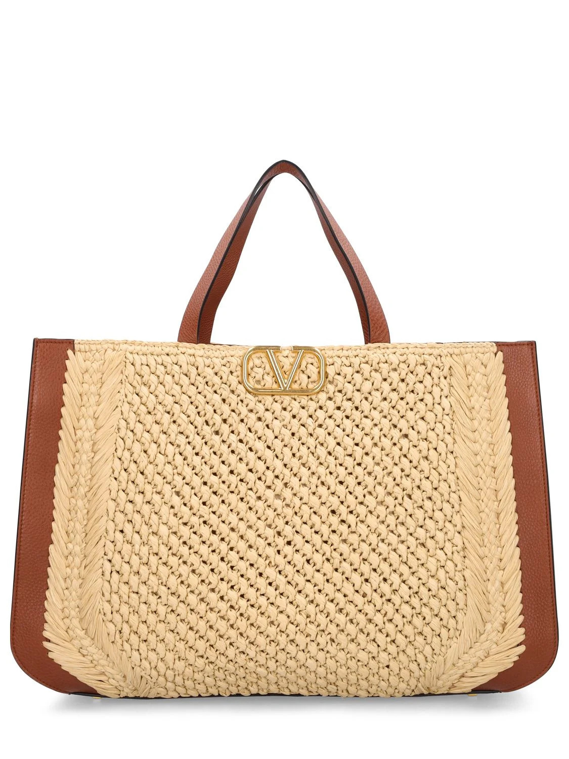 Vlogo Signature Crochet Raffia Tote Bag | Luisaviaroma