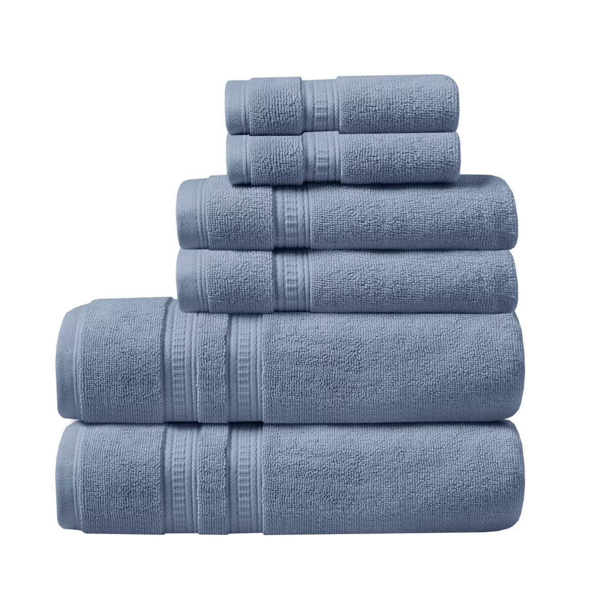 6pc Plume Cotton Feather Touch Antimicrobial Bath Towel Set - Beautyrest | Target