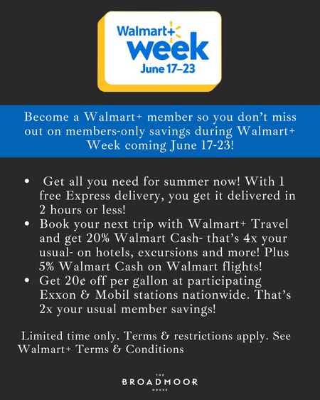 Become a Walmart+ member so you don’t miss out on members-only savings during Walmart+ Week coming June 17-23! @walmart #walmartpartner #walmartplus

#LTKStyleTip #LTKSeasonal #LTKHome