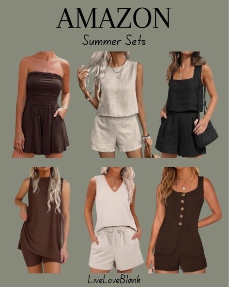 Summer sets from Amazon 
Vacation outfits 
Summer style

#LTKmomlife #LTKOver40 #LTKSeasonal