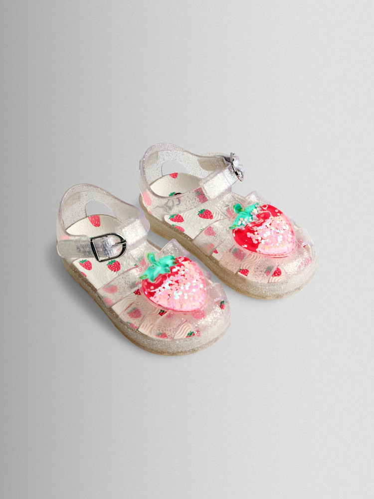 JoJo Maman Bébé Pink Strawberry 3D Jelly Sandals | Next US