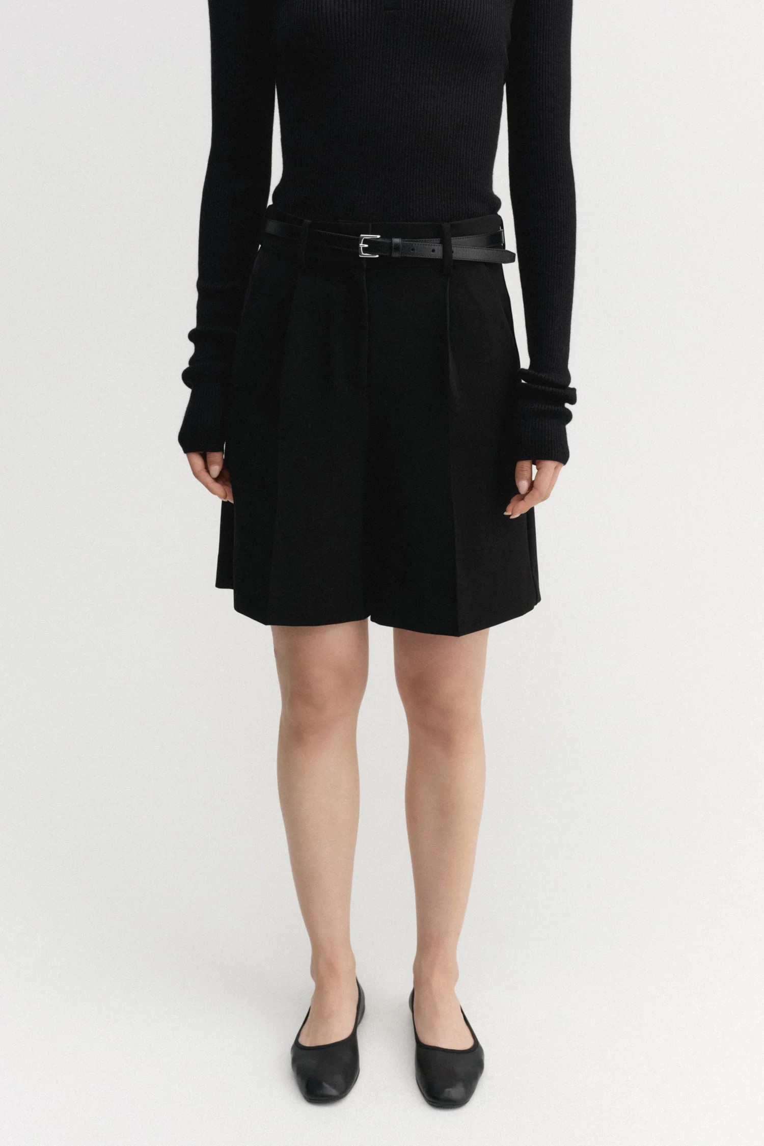 Blair Crepe Shorts, black | Almada Label