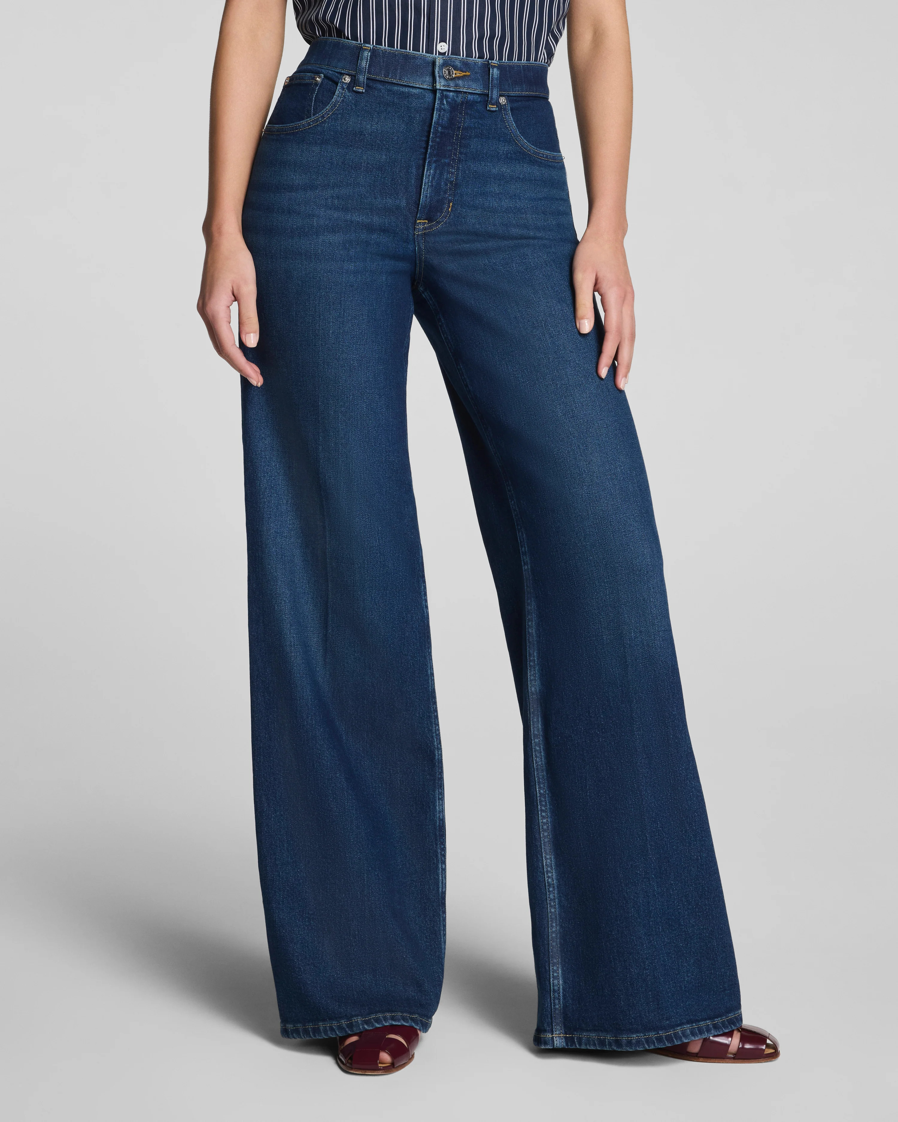 SPANXshape™ Authentic 360Mid-Rise Wide Leg Jeans | Spanx