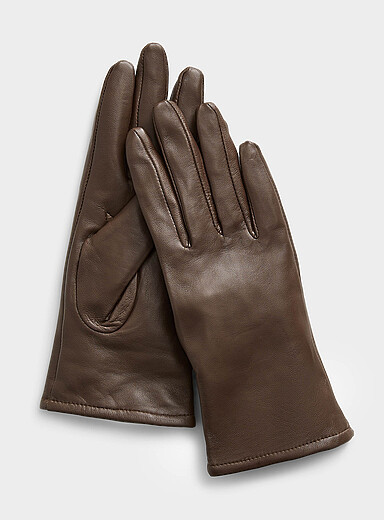 Monochrome leather gloves | Simons